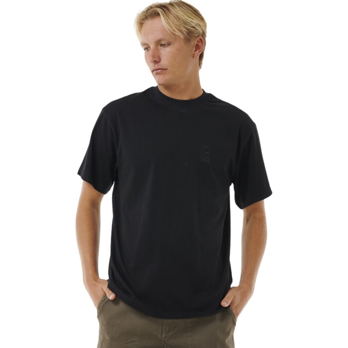 2024 Rip Curl Hombres Search Embriodery Tee 0JCMTE - Black